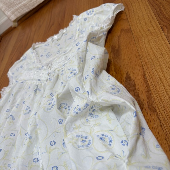 EILEEN WEST Cap sleeve sleeveless babydoll short floral nightgown S - Picture 11 of 16